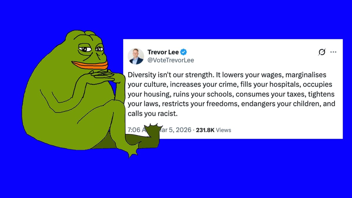 Trevor Lee's 'Diversity isn't our strength' post wasn't a hot take—it was a white supremacist copy/paste Post feature image